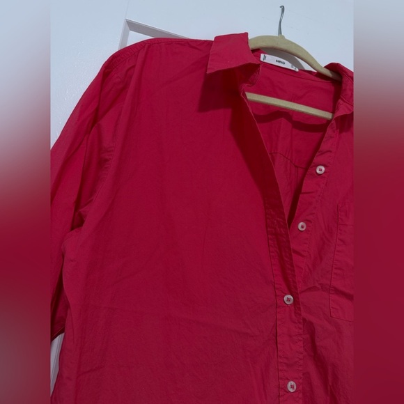 MNG‎ by Mango Fuchsia Button-Up Shirt (Size M) - Picture 2 of 6